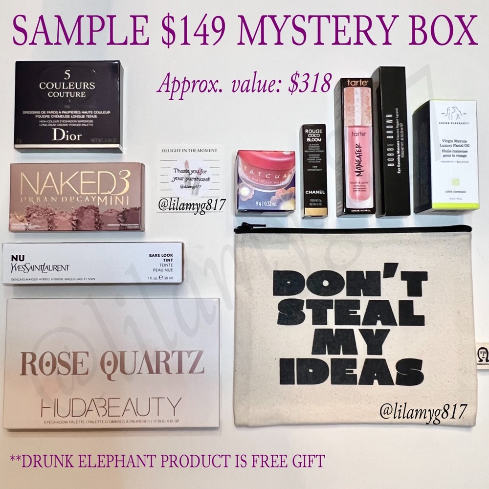 HIGH-END MAKEUP MYSTERY BOX NWT - Picture 2 of 14